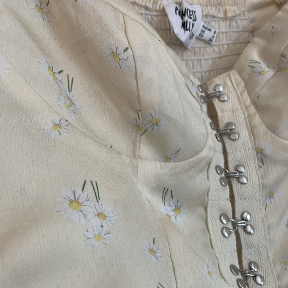 Princess Polly Coquette Floral Corset Top Butter Yellow Size 4 Y2K Cottagecore - Picture 4 of 14